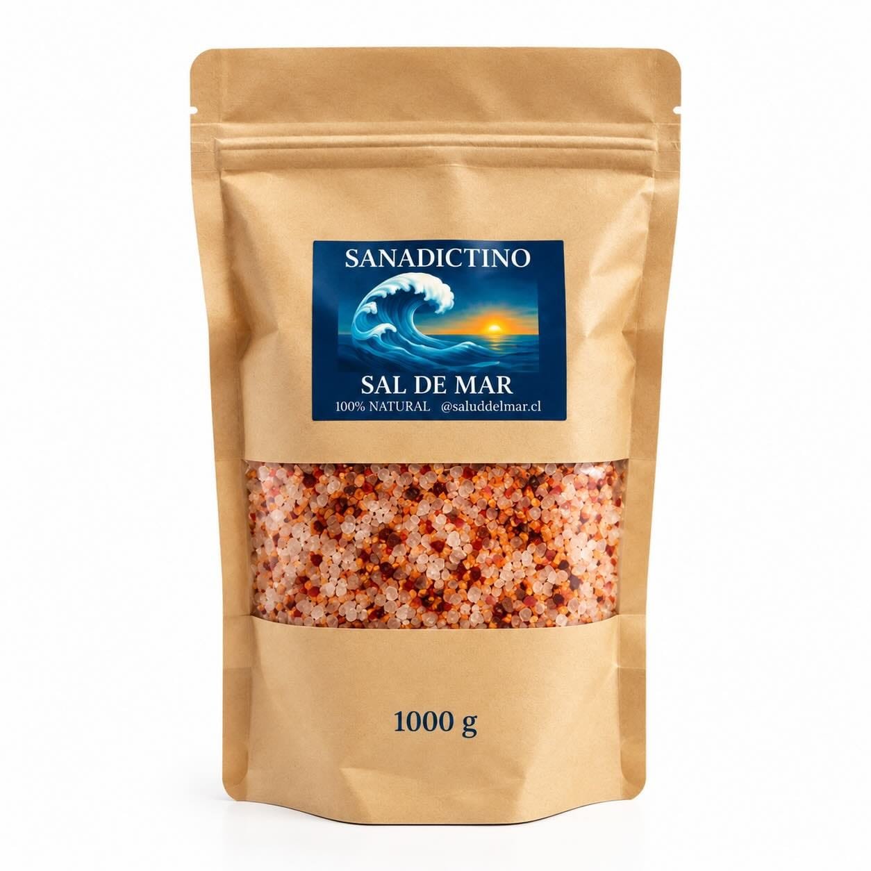 Sal De Mar Merkén 100% natural 1kg en grano